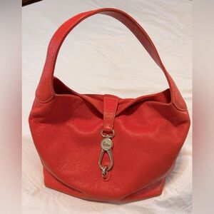 Dooney & Bourke orange Leather Hobo Bag